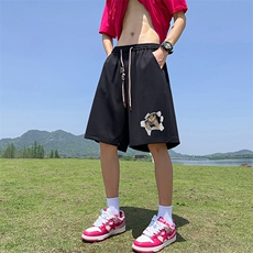 已注册直播抖音得物品质运动男中裤五分休闲短裤K365P35控48，男装牛仔裤，电商C408(原B339-1)