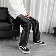 宽松直筒扎染牛仔裤男韩版潮坠感老爹裤ins潮牌复古阔腿裤K13-P40，男装牛仔裤，星座1008-1