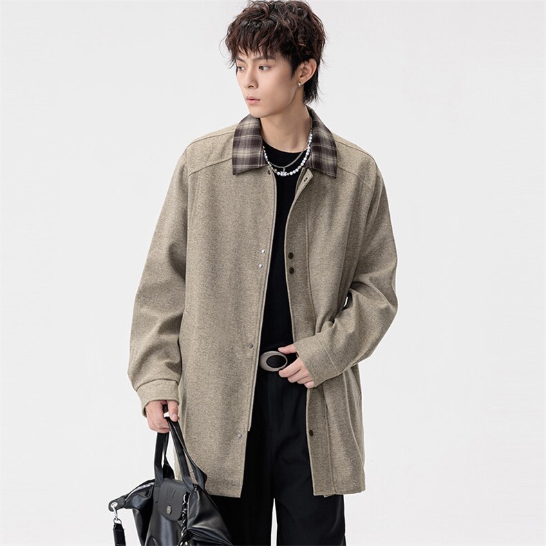 美式大码休闲夹克风衣8569-P80控169大码元,男装风衣,星座209