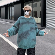 毛衣男秋冬季翻领针织衫美式潮流宽松慵懒风外套，男装针织衫/毛衣，星座716-4