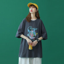 【】A003-CT1222-P25蝴蝶印花短袖T恤控价43元 蒙马特图片