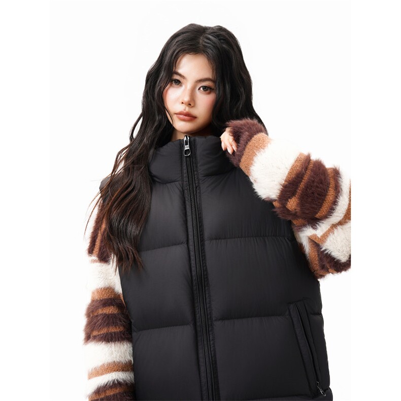 90%绒新标有报告短款宽松羽绒服马甲上衣Y981/P210现货,男装羽绒服,星座202-3