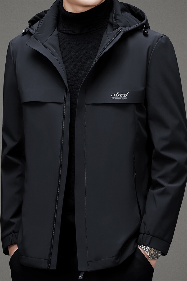 V1005钱塘2020-3羽绒服冬季鸭绒连帽男士冬季外套加厚P170,男装羽绒服,钱塘207-3