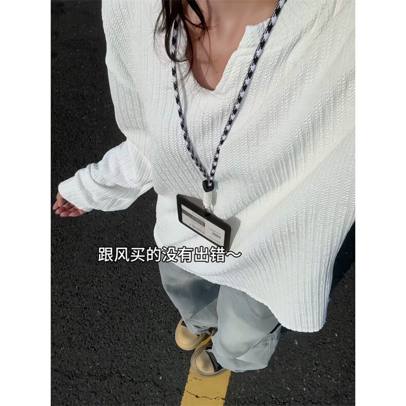 XZ809A/SYR34/P35/控58麦穗纹V领长袖T恤卫衣,男装T恤,星座809A(原222-1)