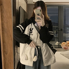 开学季秋季新款学院风学生工装外套女宽松棒球服夹克C408-85，男装夹克，星座911-2(原星座613-2）