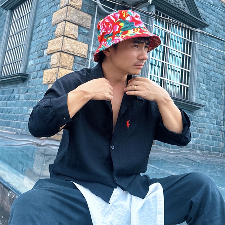 TS1慵懒风学院男士休闲长袖棉麻衬衫风透气凉爽高质量舒适潮图片