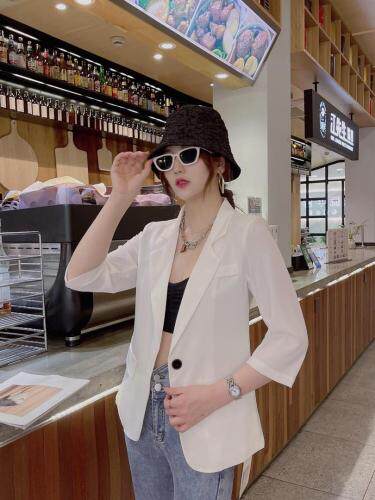 现货夏季新款修身显瘦防晒西服，女装，韩衫衣社
