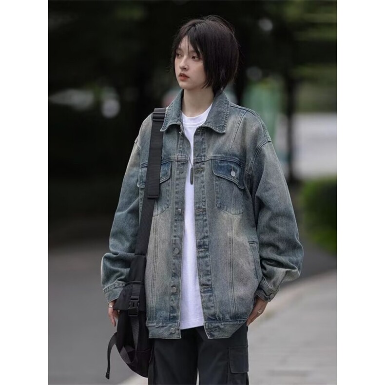 【量大价格可谈】美式复古男女潮流秋牛仔外套S8841P61,男装工装外套,星座1112-1
