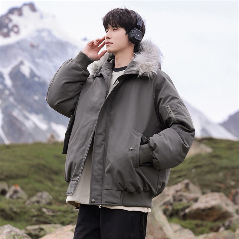 潮流宽松棉服高高街潮牌休闲棉衣A161-9987图片