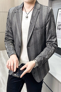 春秋帅气休闲韩版修身提花男士小西服 两扣西服XZ613B-5311-P70图片