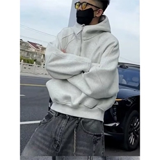 1506/QCN3010/P67秋冬新款半拉链上衣时尚磅结构感连帽加绒卫衣男，男装卫衣，星座1506
