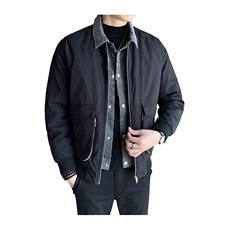 2025冬季店主风高级感假两件工装休闲宽松棉服外套男M957-P145，男装棉衣，电商A413