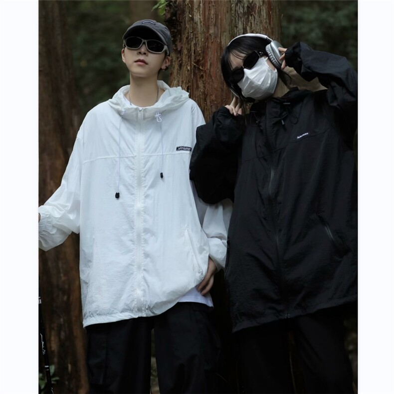 夏季薄款防晒衣男士韩版潮流痞帅气2024新款ins宽松外套W5809-P37,男装防晒衣,星座412-2