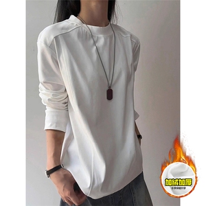 抖音得物品质美式高街重磅曼巴棉结构硬阔boxy版潮牌卫衣长袖T恤图片