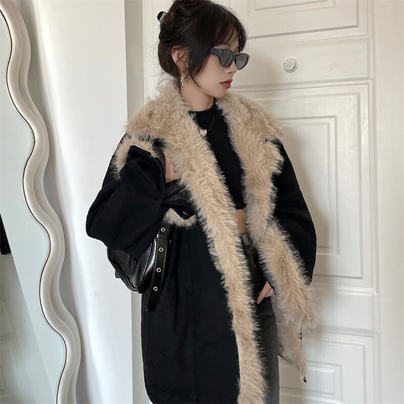 夹棉加厚黑色牛仔外套女冬季复古宽松拼接棉衣保暖棉服NZ005-120,男装棉衣,星座911-3