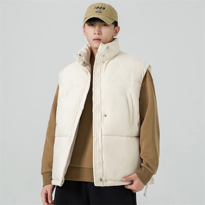 立领加厚马甲男士休闲冬季棉背心潮流青年无袖A266-WMJ8633-P45，男装背心/马甲，电商A266