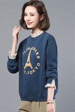 2020年秋季新款假两件卫衣女长袖秋冬加绒加厚打底衫棉，女装卫衣/绒衫，简韵佳