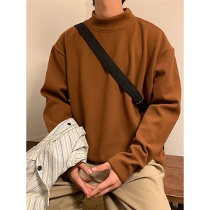 C486P30秋冬打底衫中领男装T血加绒加厚保暖图片