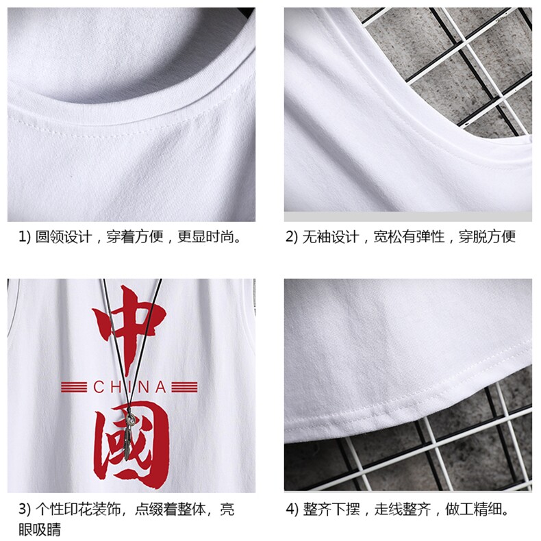 BX25198-P20港风运动汗背心男大码汗衫男无袖T恤男网格,男装T恤,电商A040A