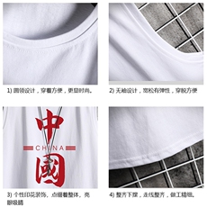 BX25198-P20港风运动汗背心男大码汗衫男无袖T恤男网格，男装T恤，电商A040A