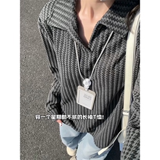 XZ809A/SYR01/特P29/控58雪尼尔小香风设计感polo衫长袖T恤卫衣，男装Polo衫，星座809A(原222-1)