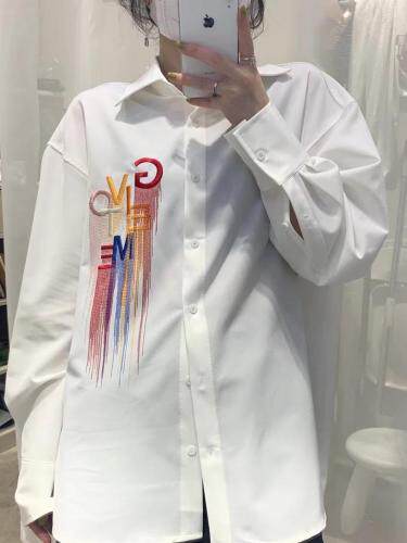 8066重工刺绣衬衫，女装衬衫，Queena PHoebe