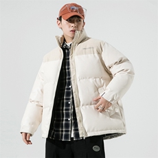 加厚皮棉衣男冬季立领休闲男士棉服拼接棉袄潮流A266-P01-P80，男装棉衣，电商A266