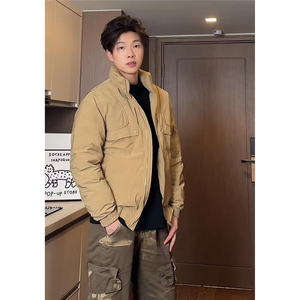 【自己拍摄图片】美式复古飞行员夹克潮牌宽松羽绒服yrf888-TP185图片