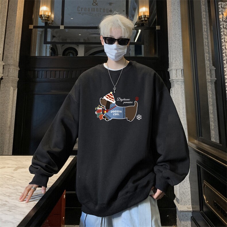 ！圆领卫衣男装港风长袖T恤男外套男WY259-特P23,男装T恤,电商B367