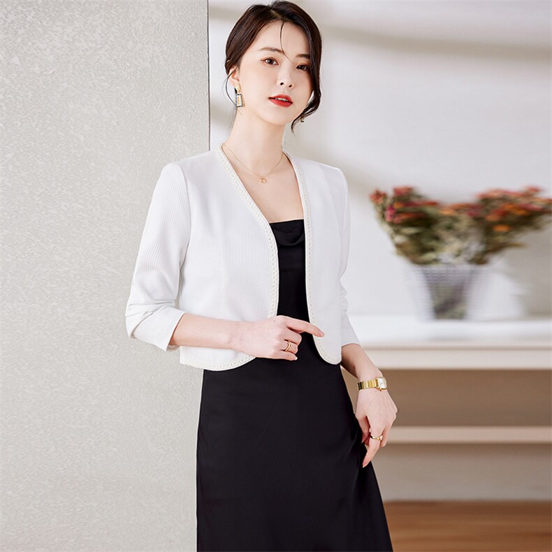 小个子短款披肩女外套2025春秋新款开衫百搭长袖坎肩旗袍裙子外搭,女装短外套,婵米儿