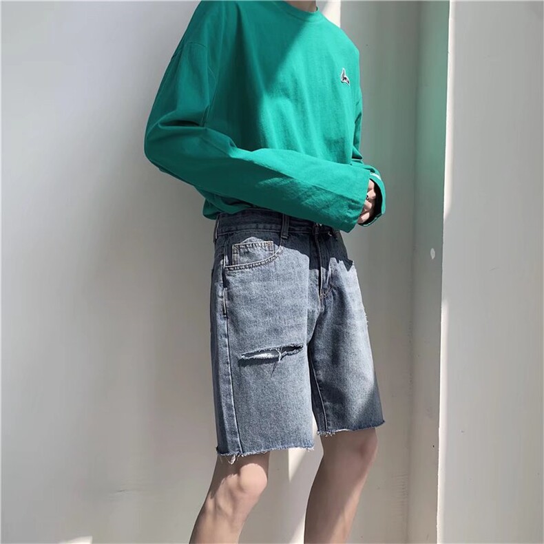 潮流春季牛仔裤男牛仔短裤D664P35,男装牛仔裤,星座1116-2
