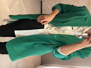 22C03#彩色腰带西装外套图片
