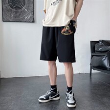 1港风休闲大码M-5XL运动5分原宿潮流五分裤男中裤DK7084P25控38，男装牛仔裤，星座226-2