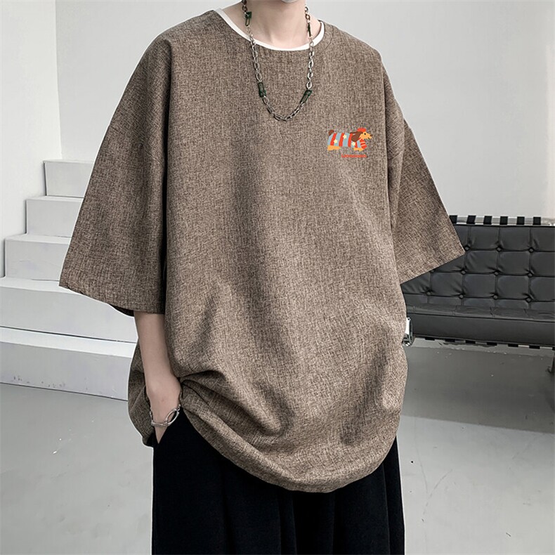 风复古亚麻短袖男棉麻t恤男半袖ZT71438-P35,男装T恤,电商A040