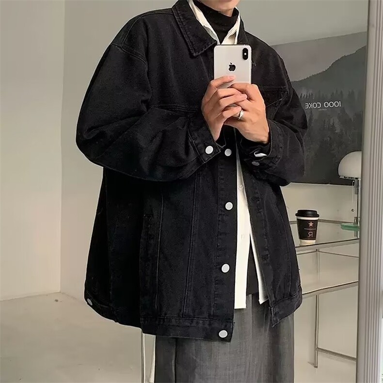 美式牛仔外套男春季潮牌宽松休闲工装夹克高街百搭情侣款,男装工装外套,星座1210-1