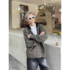 带帽开衫拉链毛衣男士冬季cleanfit连帽针织毛线外套MY980-P65，男装针织衫/毛衣，星座1001-1