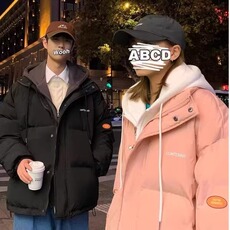 情侣装秋冬季假两件面包服棉衣小众设计感roora棉袄外套，男装棉衣，星座410-7