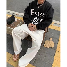 网图WY06-P55现货-420克直播品质秋冬美式宽松字母印花套头卫衣，男装卫衣，电商B327