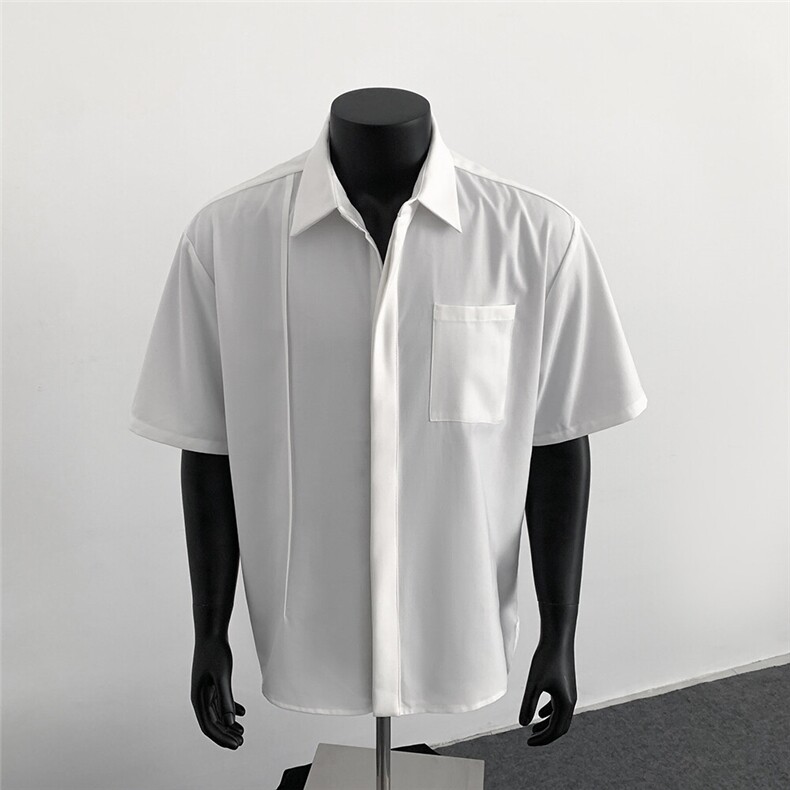 丝滑液态短袖衬衫百搭情侣衬衣D328-C9907-P58,男装衬衫,电商D328