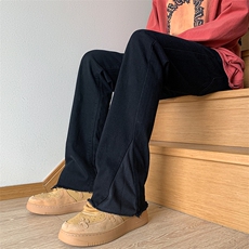 B221美式ins高街小众修身微喇毛边弹力牛仔裤LK23041-P60控78，男装牛仔裤，电商B221