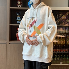 B266-FG06-P5023秋季新款宽松休闲连帽情侣套头卫衣，男装卫衣，星座B257-1