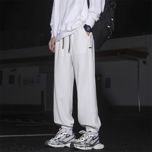 亲肤加绒加厚华夫格美式垂顺卫裤子K955-特批-32加绒-42图片
