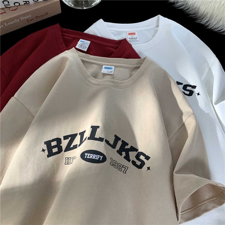抖音直播供货2025新款纯棉200克印花短袖A158-T2406-P16特价控29,男装T恤,电商A158