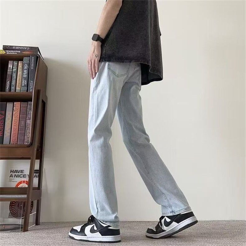 牛仔裤男基础款直筒休闲P42YB050,男装牛仔裤,星座1112-1