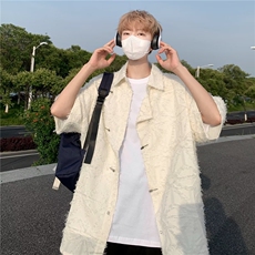 夏季新款衬衫潮流慵懒男方领衬衫P55，男装衬衫，星座1116-2