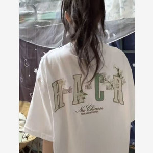 H0767-P35刺绣短袖t恤女夏季新款潮牌宽松上衣图片