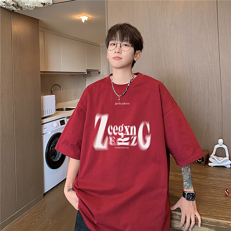 重磅240克精梳双纱精密赛格纺T恤纯棉印花短袖男T6350特P19,男装T恤,星座610B-1