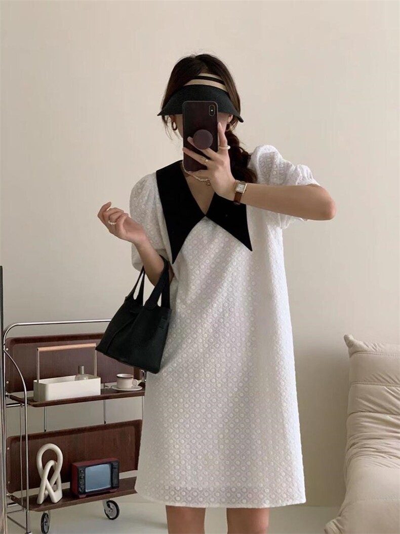 夏季新品：韩系刺绣连衣裙，女装连衣裙，TWO LAPS