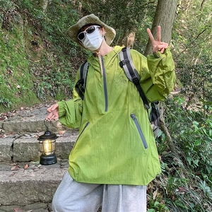 2023港风文艺刺绣连帽防晒衣男夏季薄款夹克图片