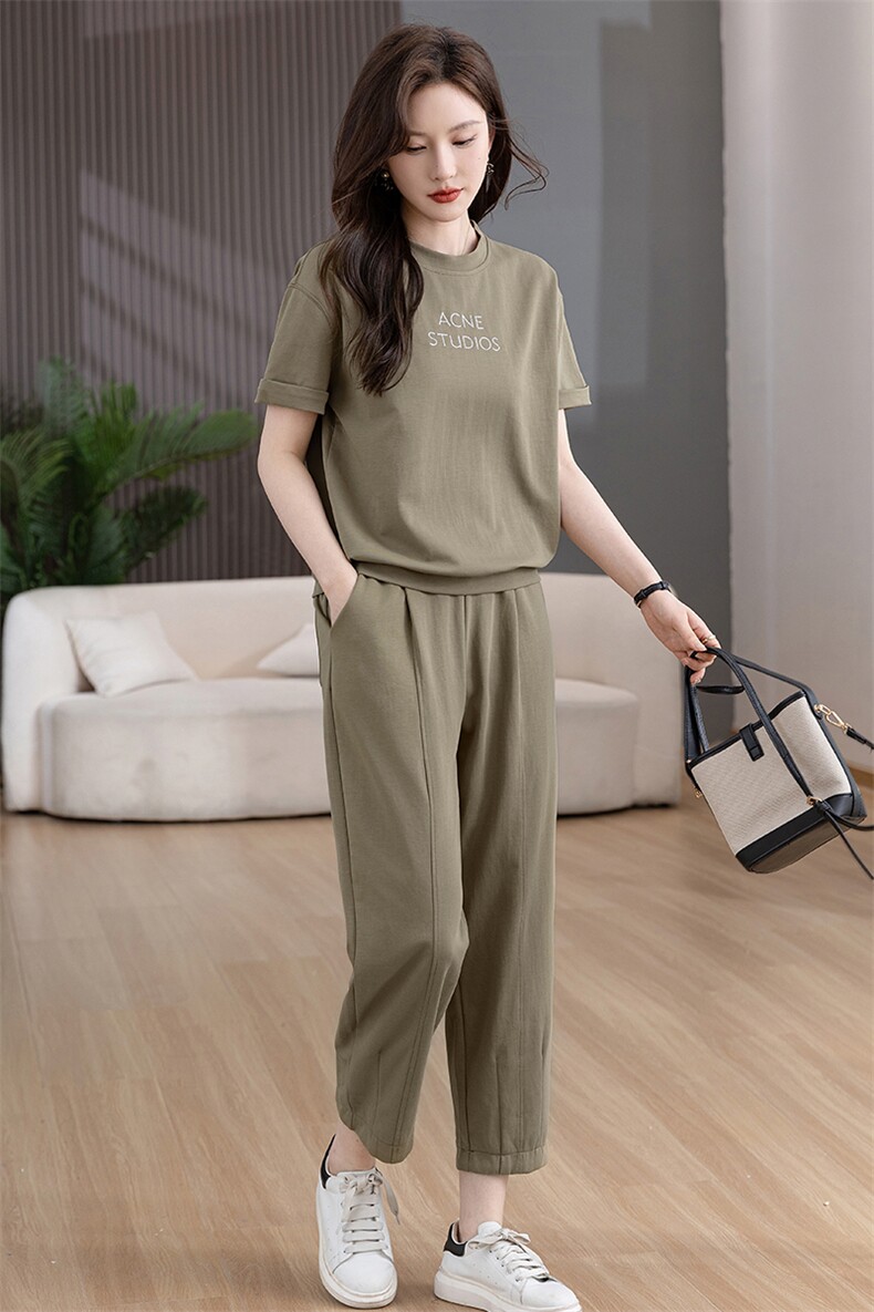 休闲运动服套装女2025夏装新款韩版宽松洋气显瘦时尚卫衣两件套潮,女装套装/套裙,凯瑟曼